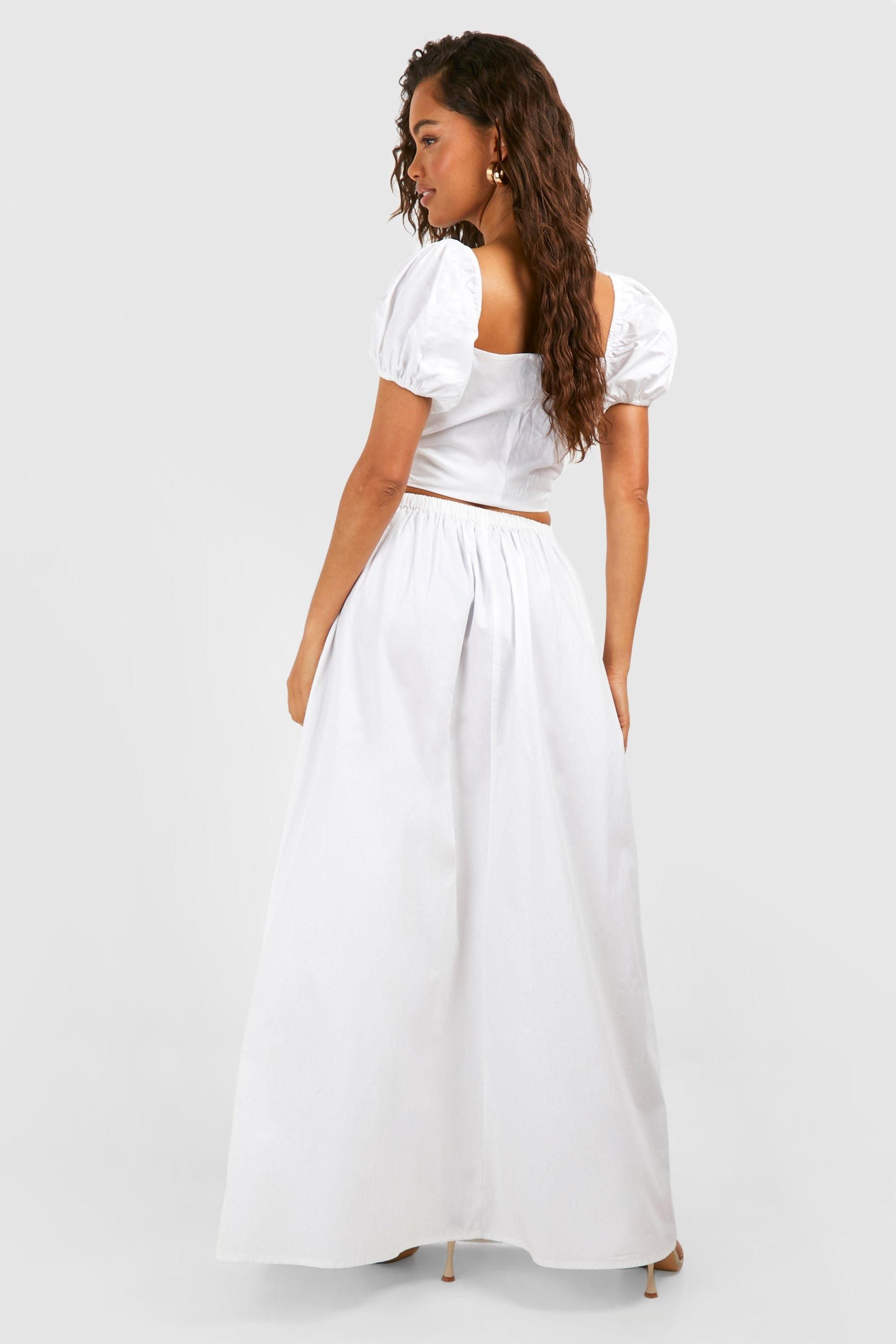 Poplin Full Maxi Skirt