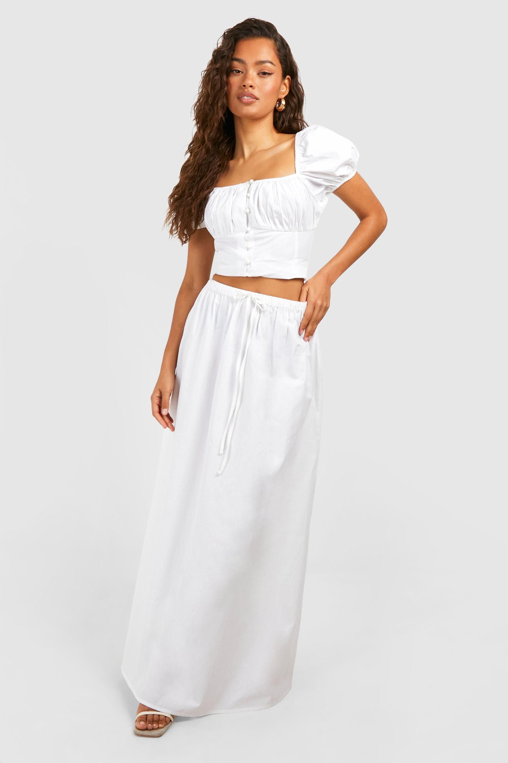 Poplin Full Maxi Skirt