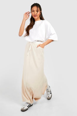 Waistband Detail Maxi Skirt