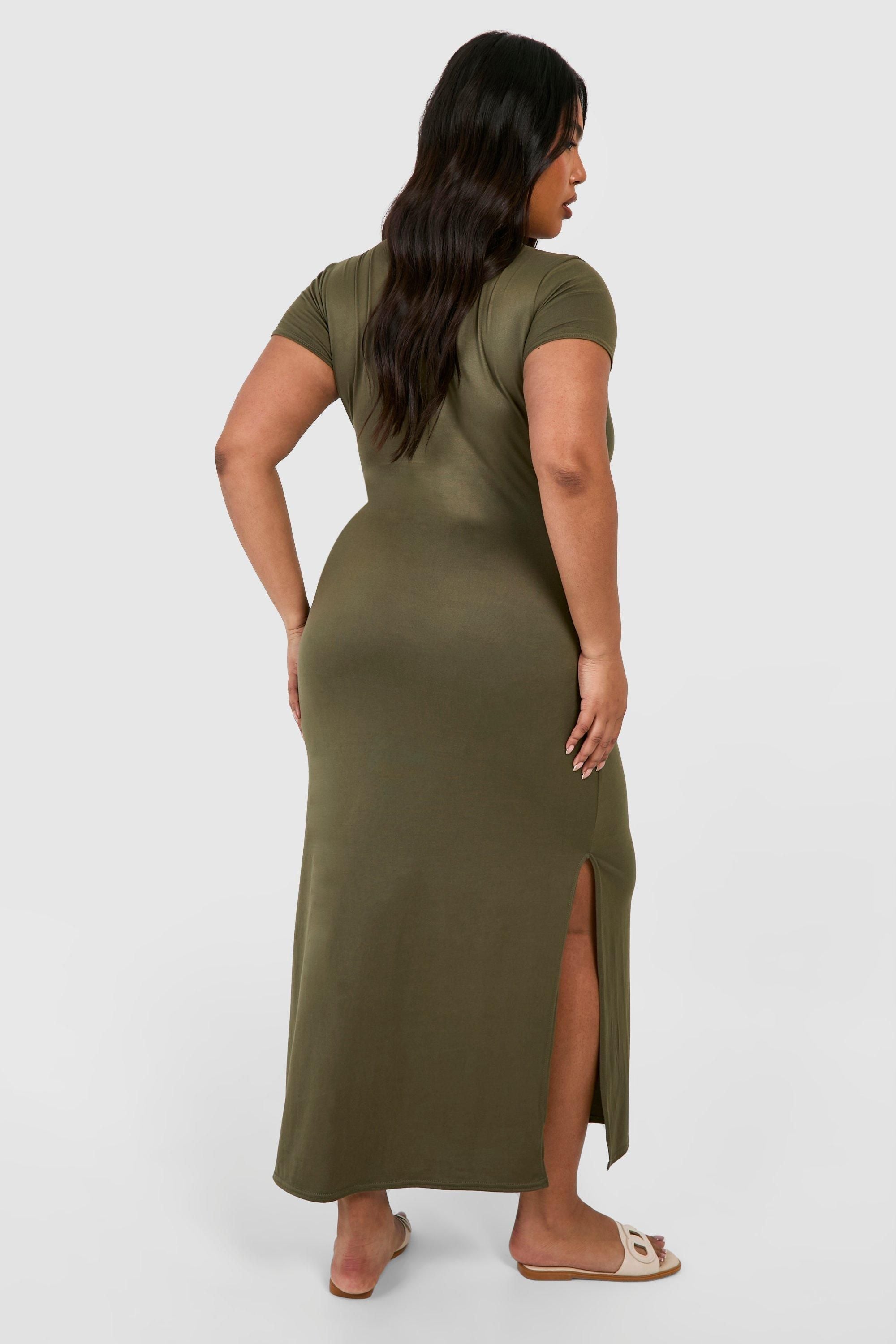 Plus Super Soft Jersey Twist Front Midaxi Dress