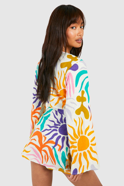 Bright Ruched Mini Skirt
