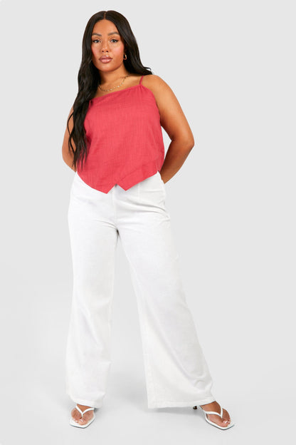 Plus Cotton Asymmetric Cami