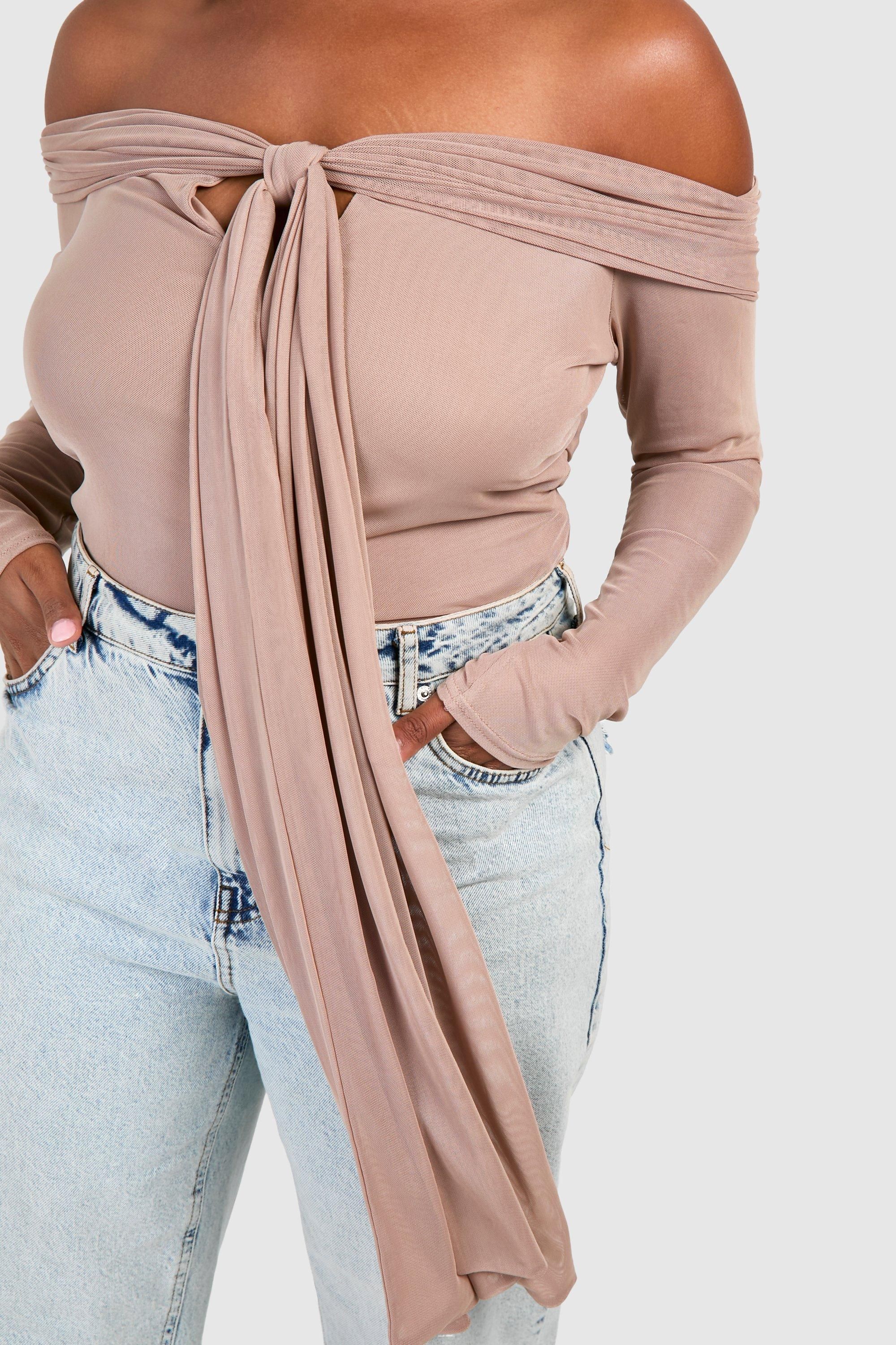 Plus Long Sleeve Keyhole Bodysuit