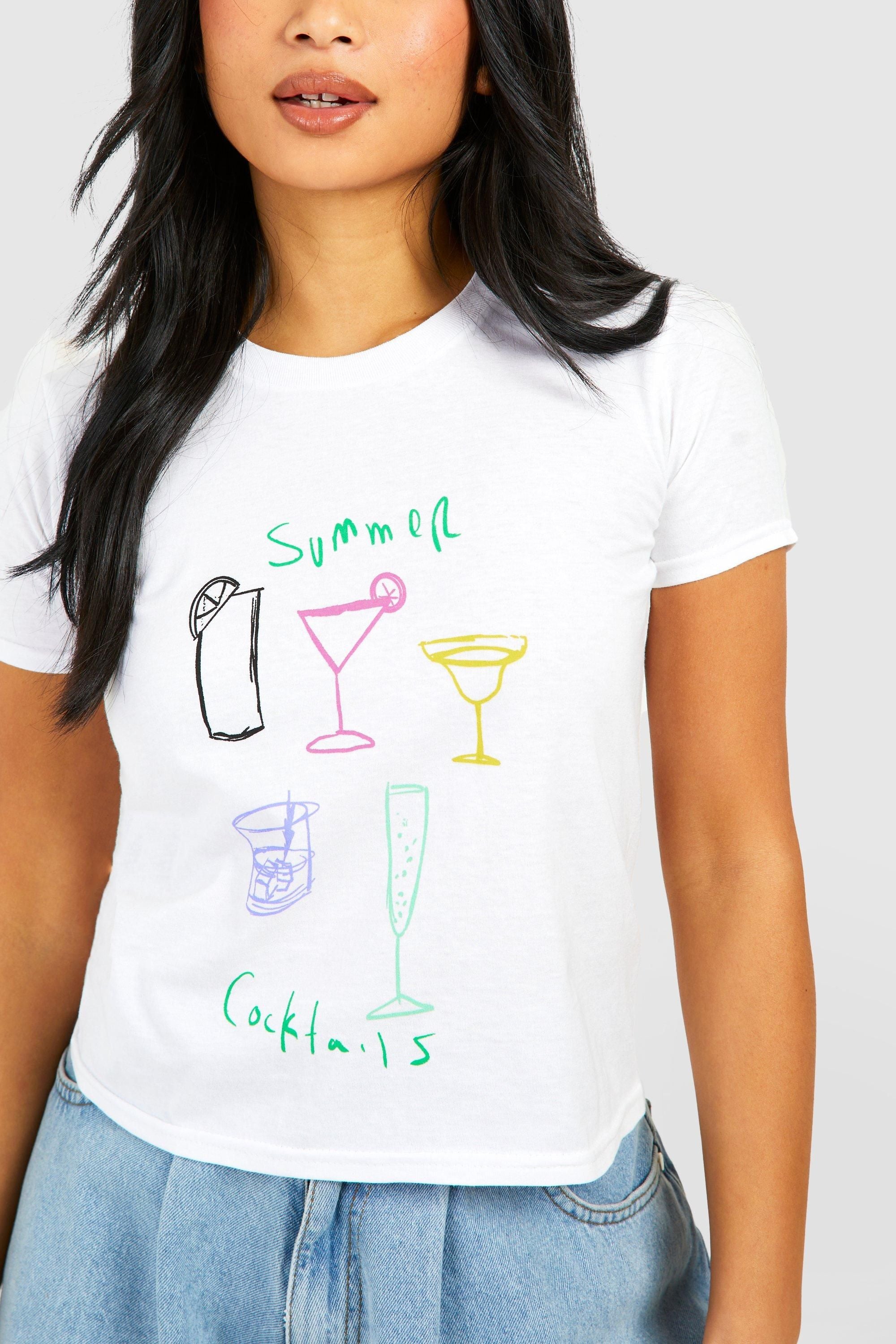 Petite Summer Cocktails Baby Tee