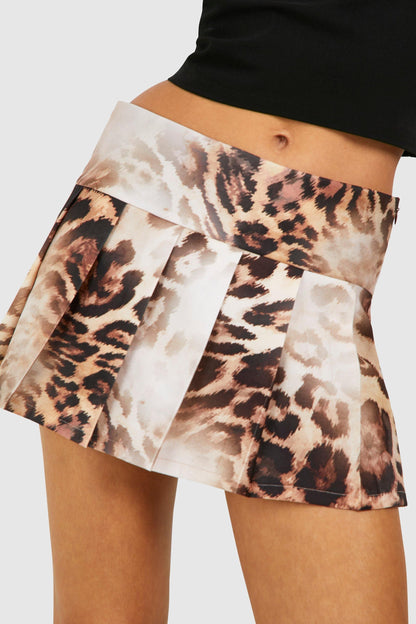 Bengaline Leopard Print Tennis Skort
