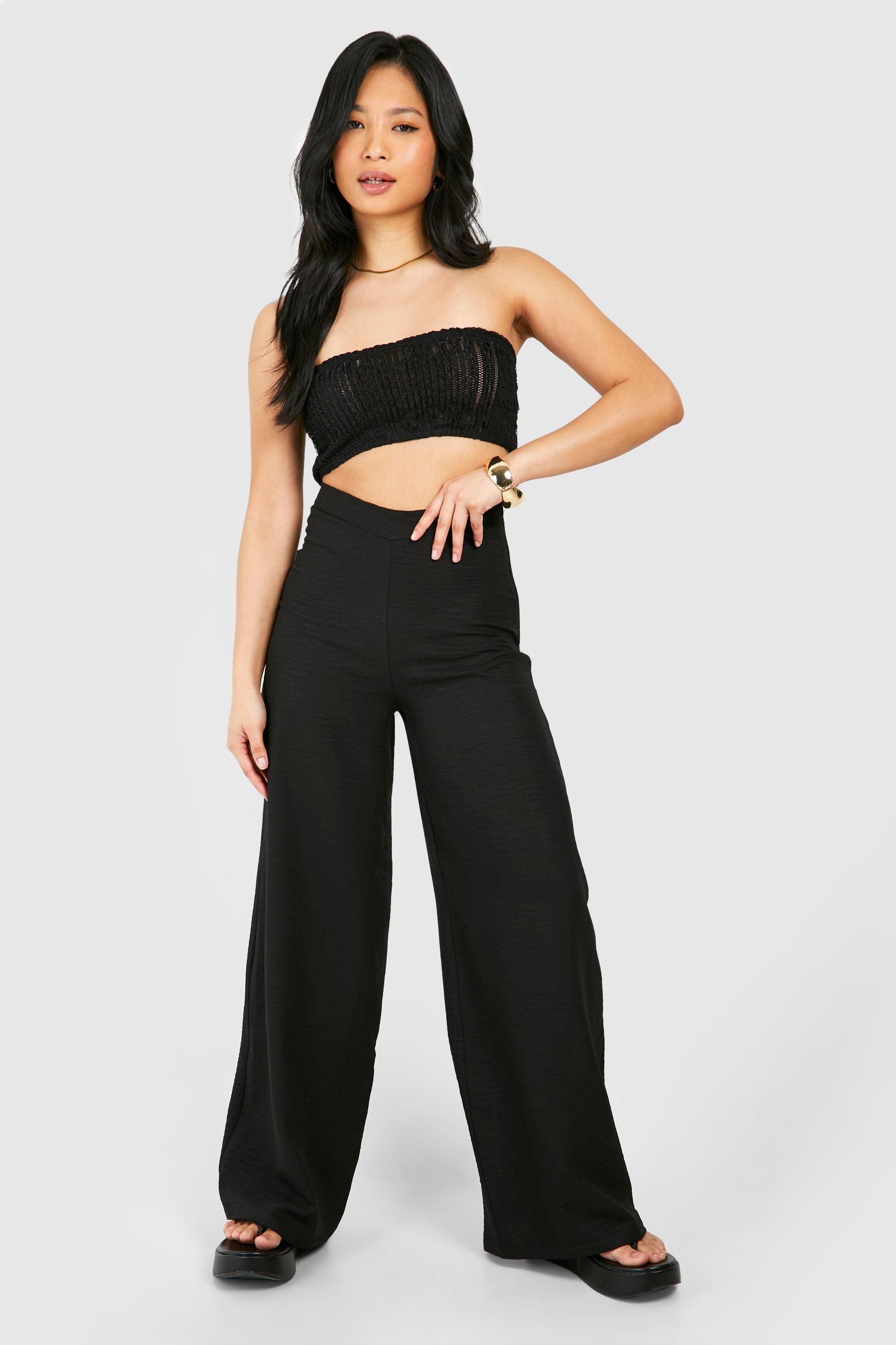 Petite Textured Crinkle Bandeau Top