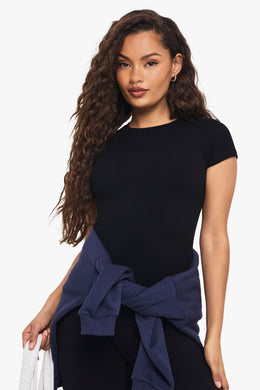 Boohoo Basics Seamless Contour Rib Short Sleeve Top