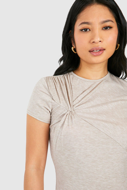 Petite Twist Detail Tshirt Dress