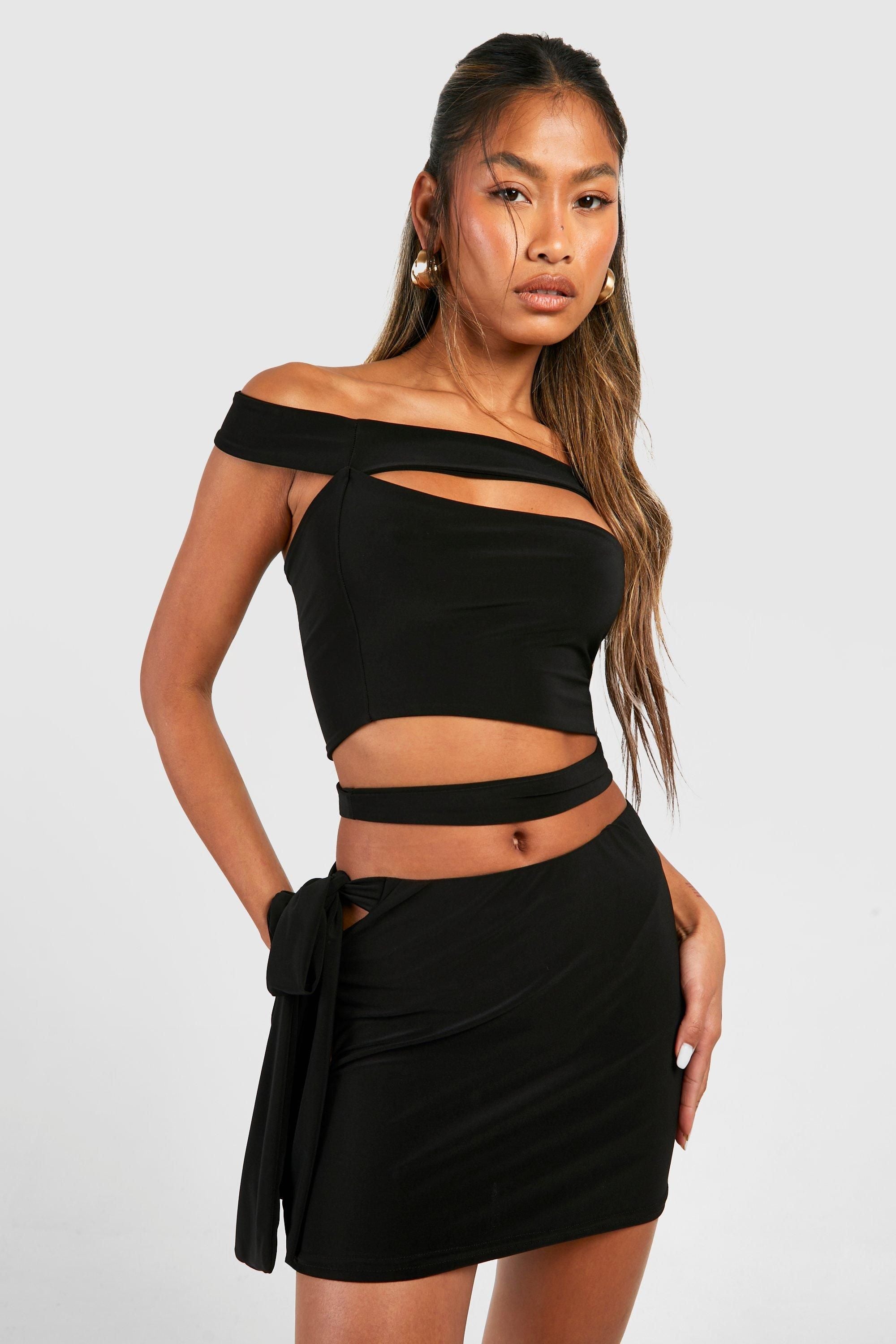 Bow Tie Side Mini Skirt