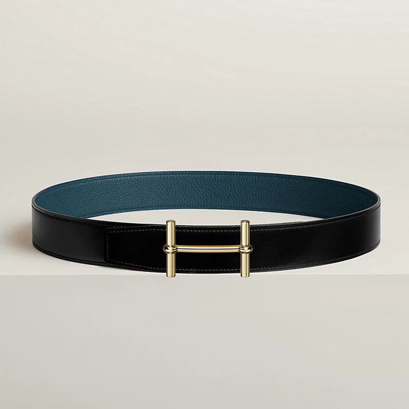 H d'Ancre belt buckle & Reversible leather strap 38 mm