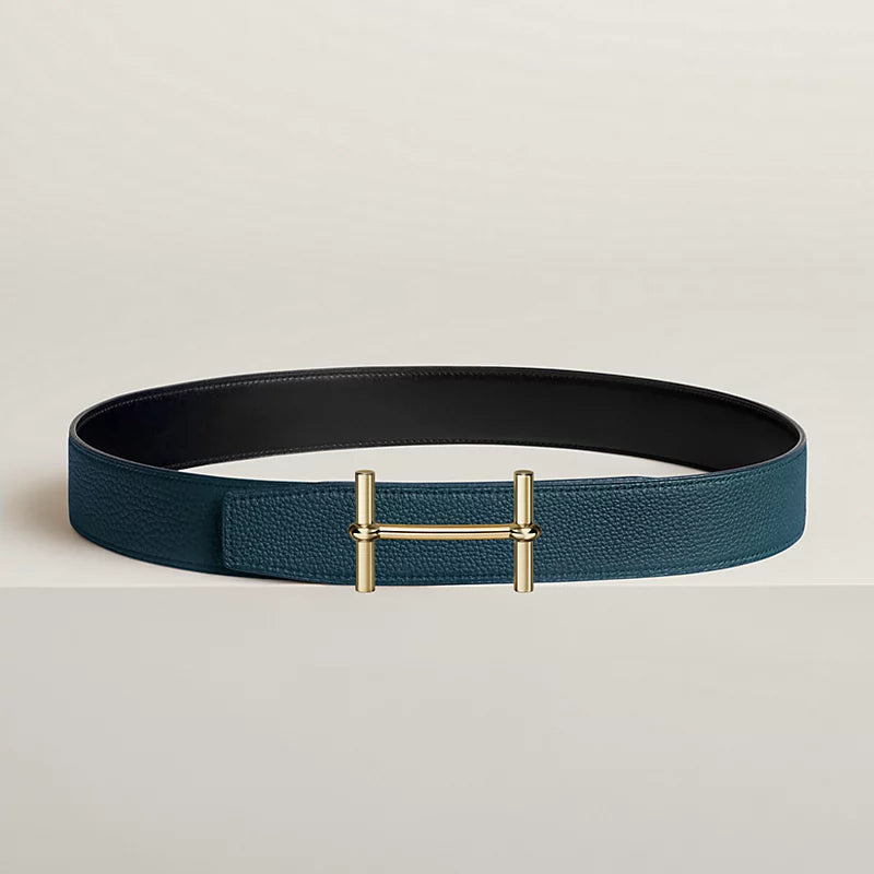 H d'Ancre belt buckle & Reversible leather strap 38 mm