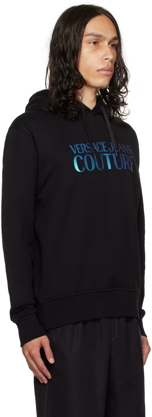 Black Printed Hoodie