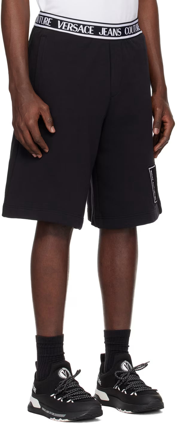 Black V-Patch Shorts