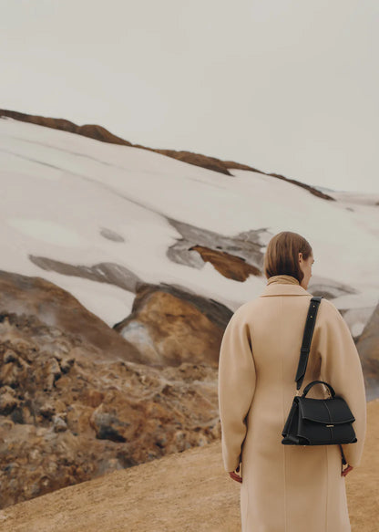 Mokki Edition Textured Black with Ecru Stitching