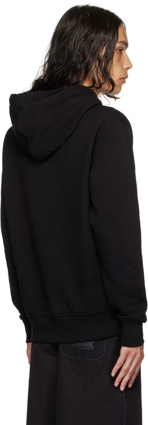 Black Printed Hoodie