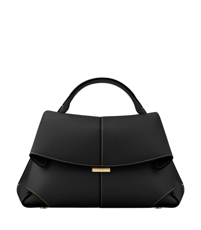 Mokki Edition Textured Black with Ecru Stitching