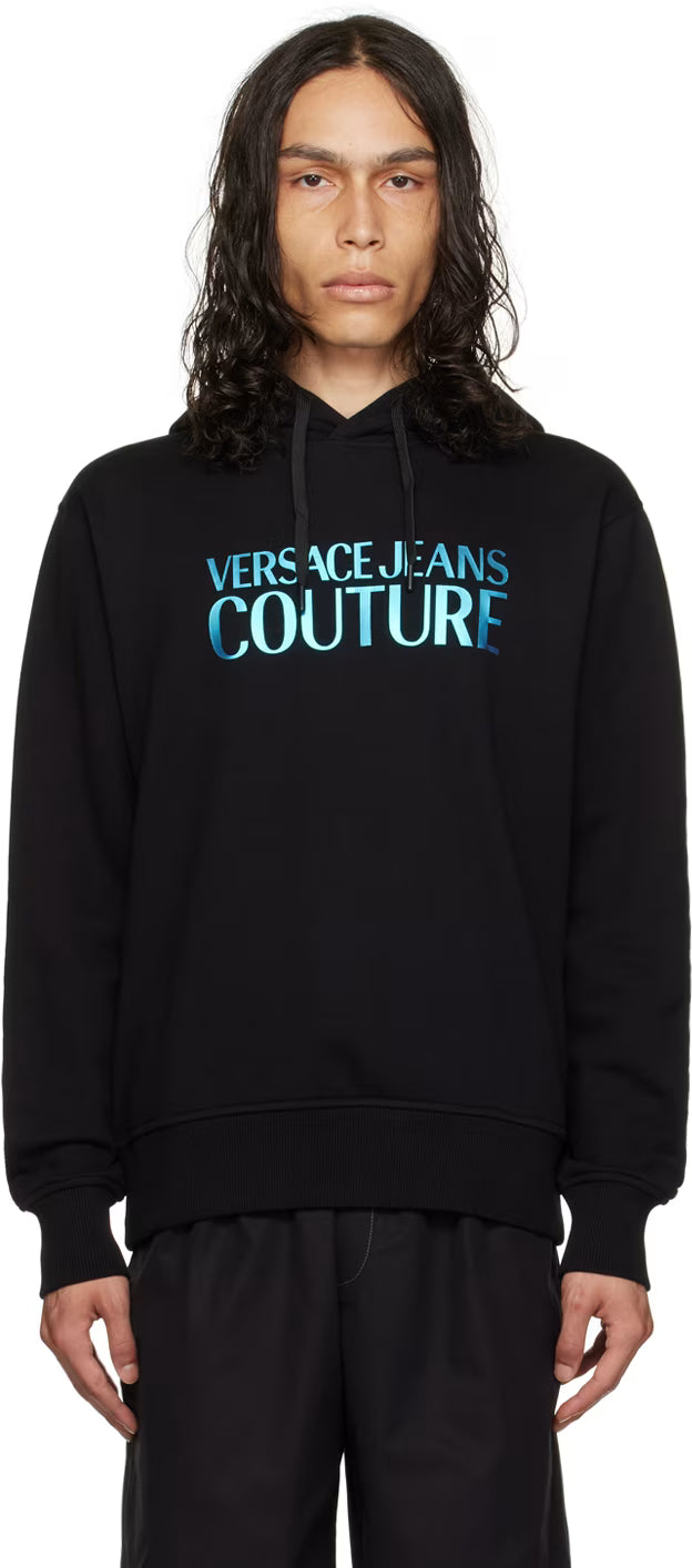 Black Printed Hoodie