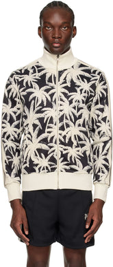 Black & Off-White Palms Allover Track Jacket