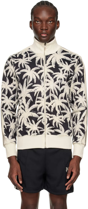Black & Off-White Palms Allover Track Jacket