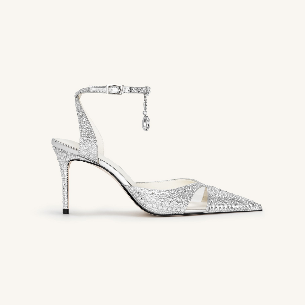 Haidi Artificial Crystal Pumps - Silver