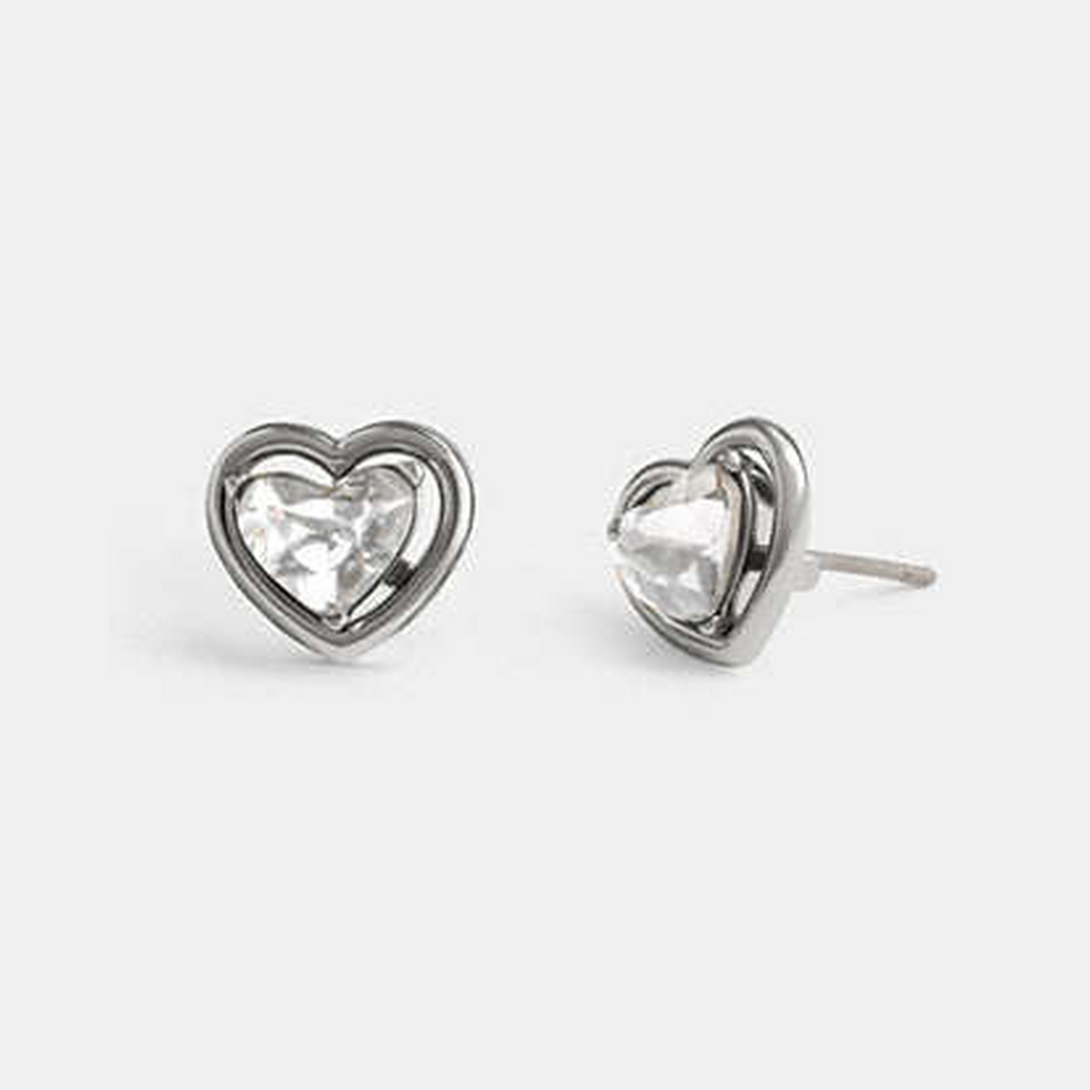 Halo Heart Stud Earrings