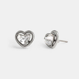 Halo Heart Stud Earrings