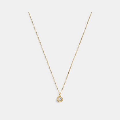 Halo Round Pendant Necklace