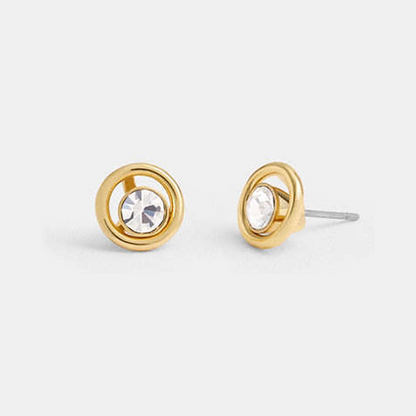 Halo Round Stud Earrings