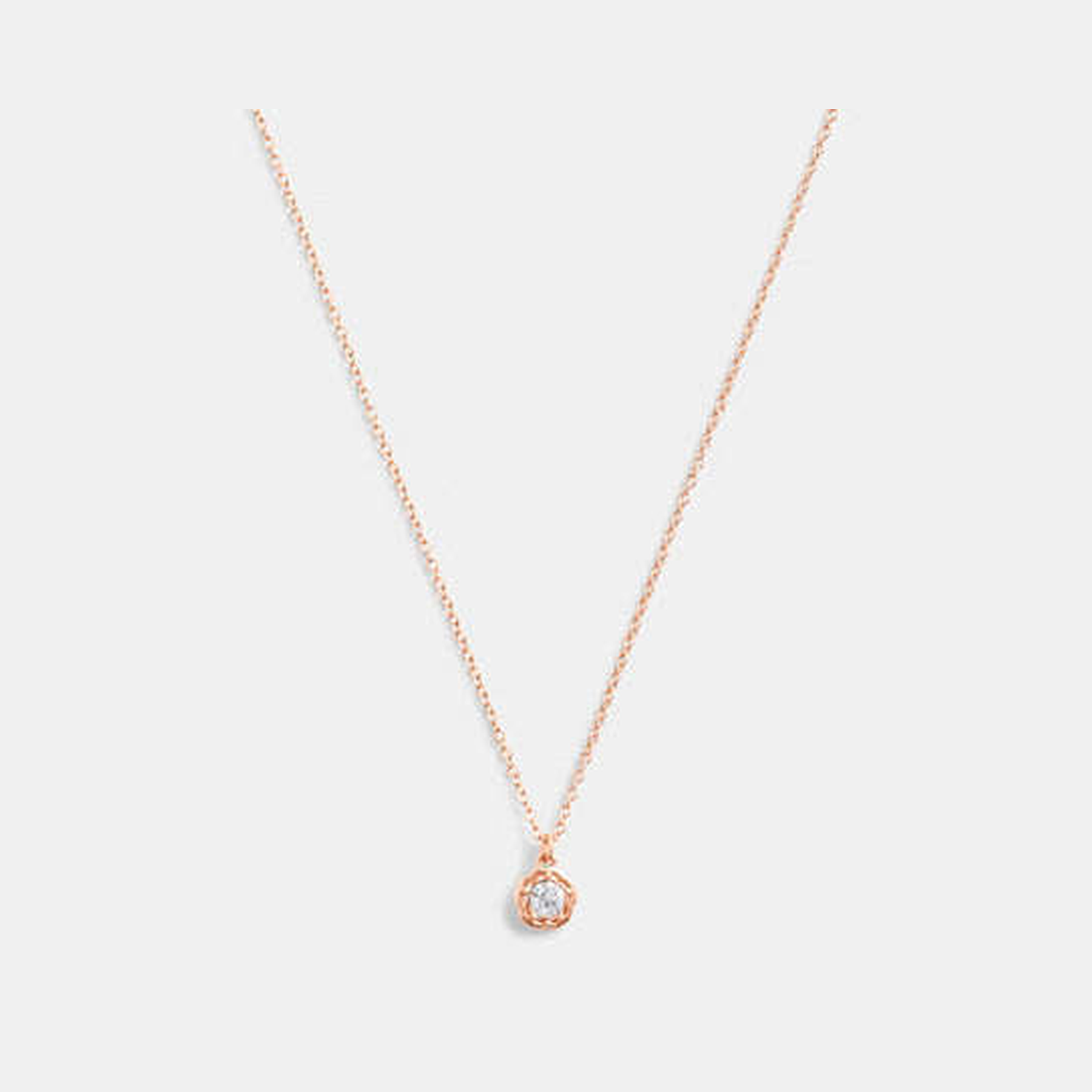Halo Tea Rose Pendant Necklace