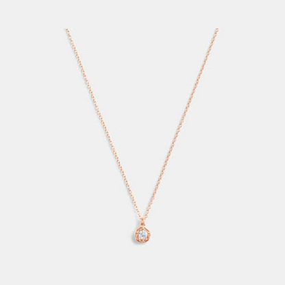 Halo Tea Rose Pendant Necklace