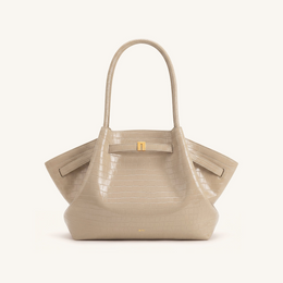 Hana Large Tote Bag - Elephant Grey Croc