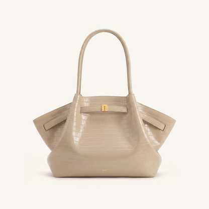 Hana Large Tote Bag - Elephant Grey Croc