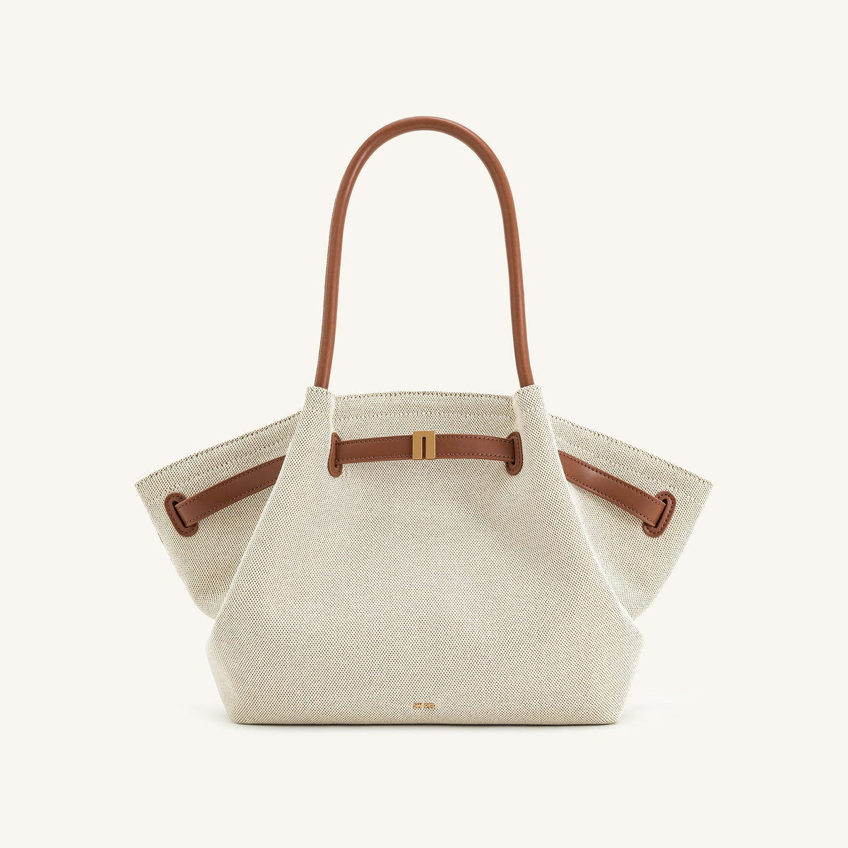 Hana Medium Tote Bag - Brown Canvas