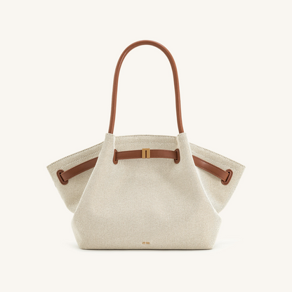 Hana Medium Tote Bag - Brown Canvas