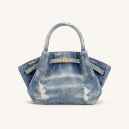 Hana Mini Denim Tote Bag - Blue