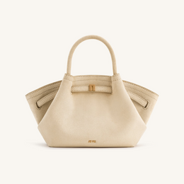 Hana Mini Faux Suede Tote Bag - Off White