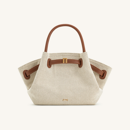Hana Mini Tote Bag - Brown Canvas
