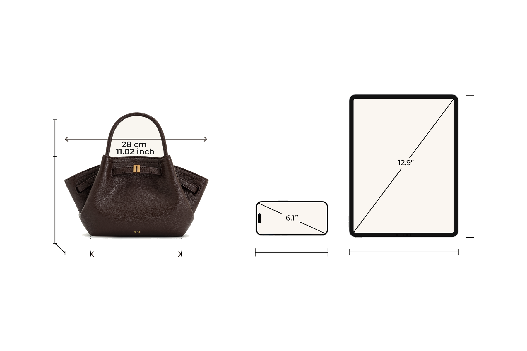 Hana Mini Tote Bag - Dark Brown