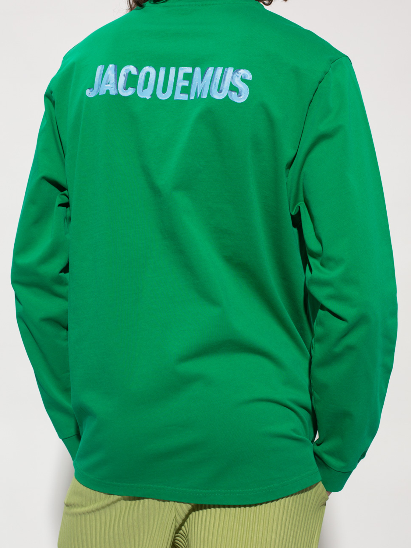 Jacquemus Le T-Shirt Gelo Print Ice Long Sleeved T-Shirt in Green