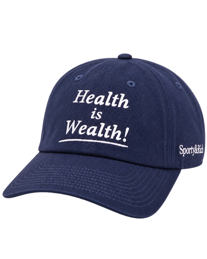 Health is Wealth Hat - Light Navy/White