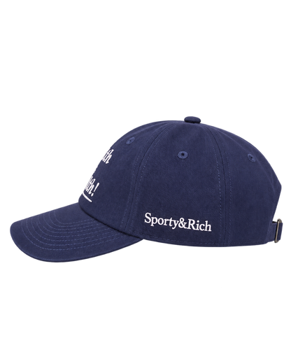 Health is Wealth Hat - Light Navy/White