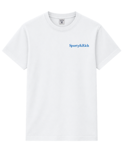Health is Wealth T-Shirt - White/Azure