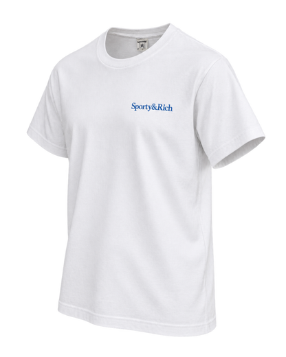 Health is Wealth T-Shirt - White/Azure