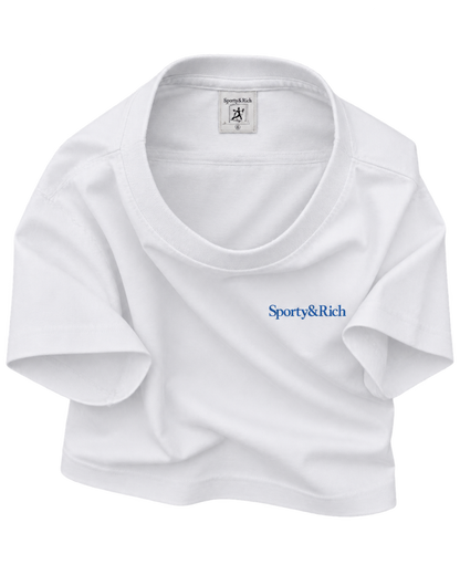 Health is Wealth T-Shirt - White/Azure