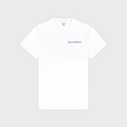 Health is Wealth T-Shirt - White/Azure