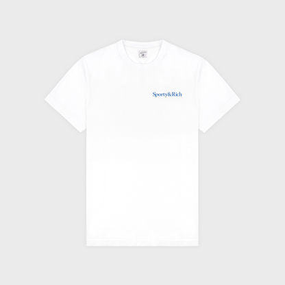 Health is Wealth T-Shirt - White/Azure