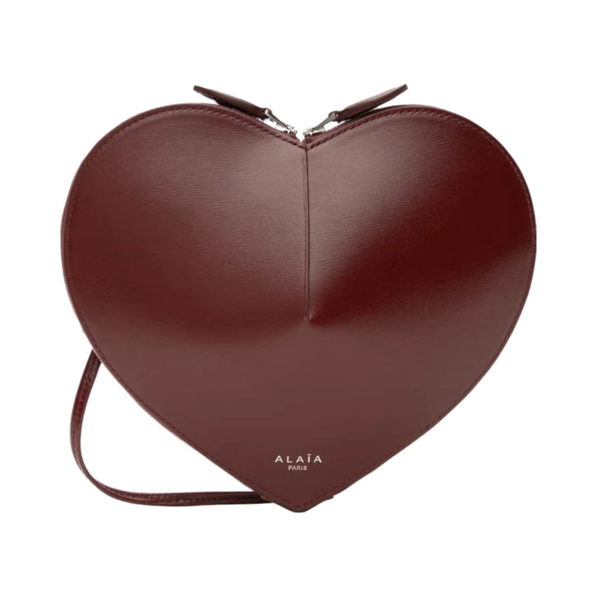 Heart-Shaped Premium Leather Crossbody Bag – Chocolate Brown