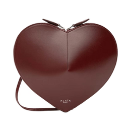 Heart-Shaped Premium Leather Crossbody Bag – Chocolate Brown