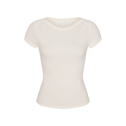 Heavy Pointelle Boatneck Tee
