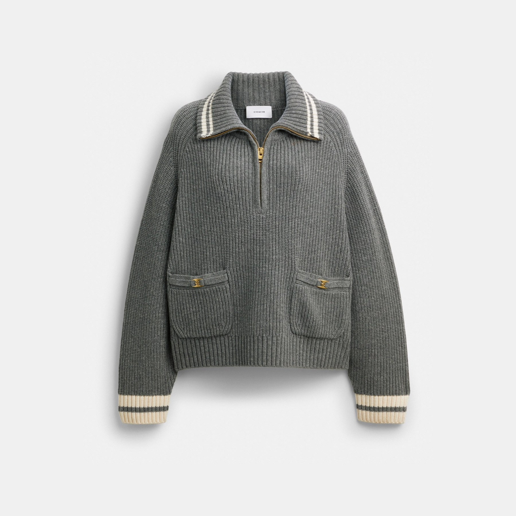 Heritage C Quarter Zip Knit Polo